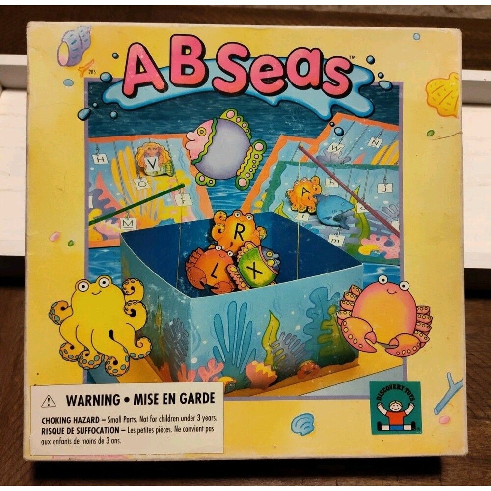 Discovery Toys AB Seas Fishing Board Game Alphabet Letters ABC for Preschool